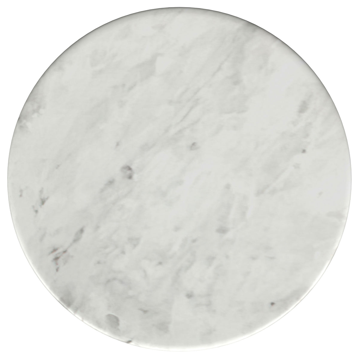 Berkeley 16" Round Marble Top Side Table - White Marble on Dark Mango Wood Base โ view 6