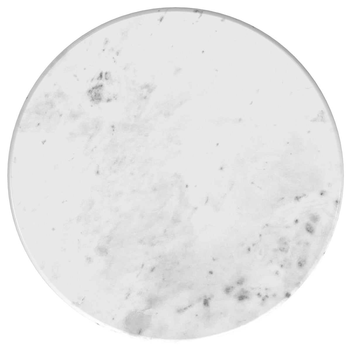 Baldwin Round Marble Top Side Table - Hand-Hammered Gold Base with Genuine White Marble – view 6