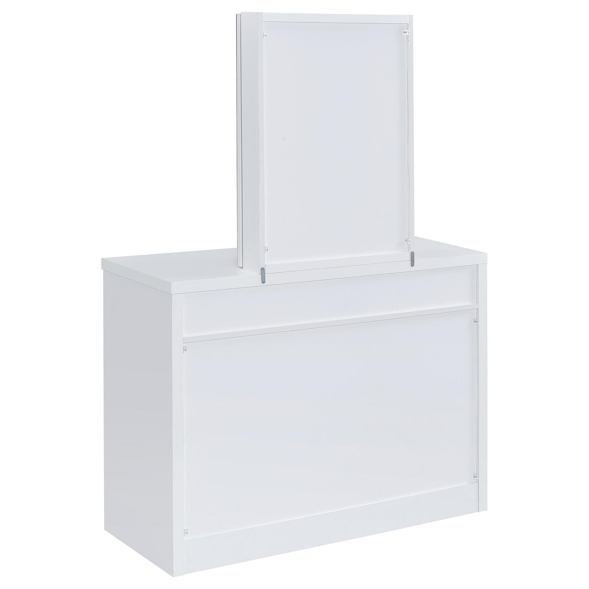 Bunbury Makeup Vanity Set with Mirror & Stool - 2-Drawer Dressing Table in White – view 9