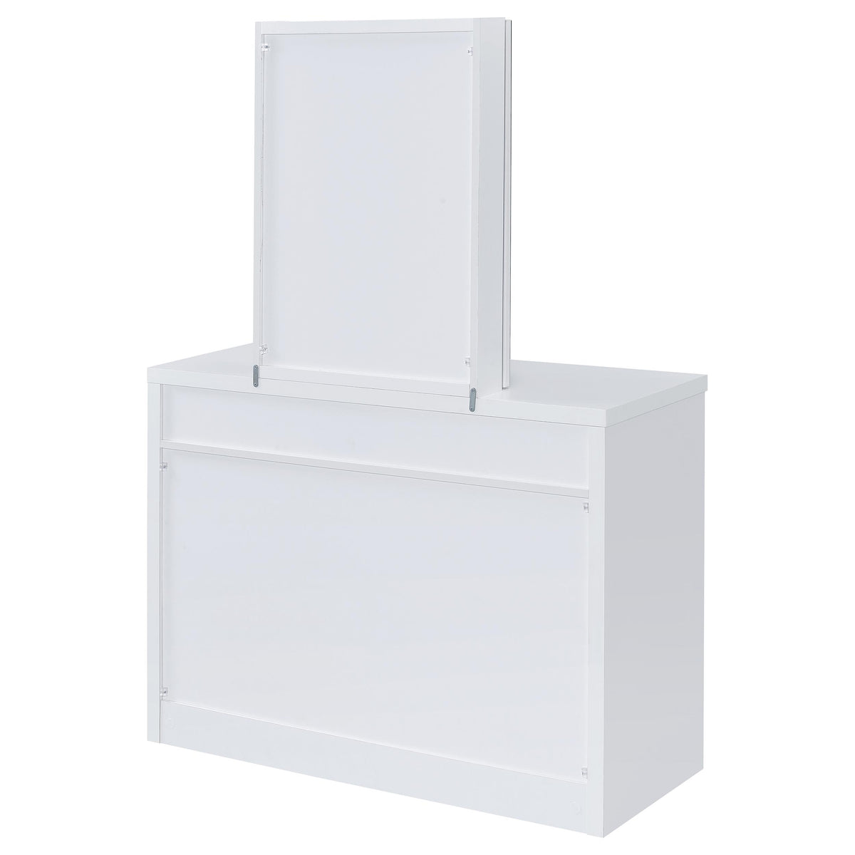 Bunbury Makeup Vanity Set with Mirror & Stool - 2-Drawer Dressing Table in White – view 10