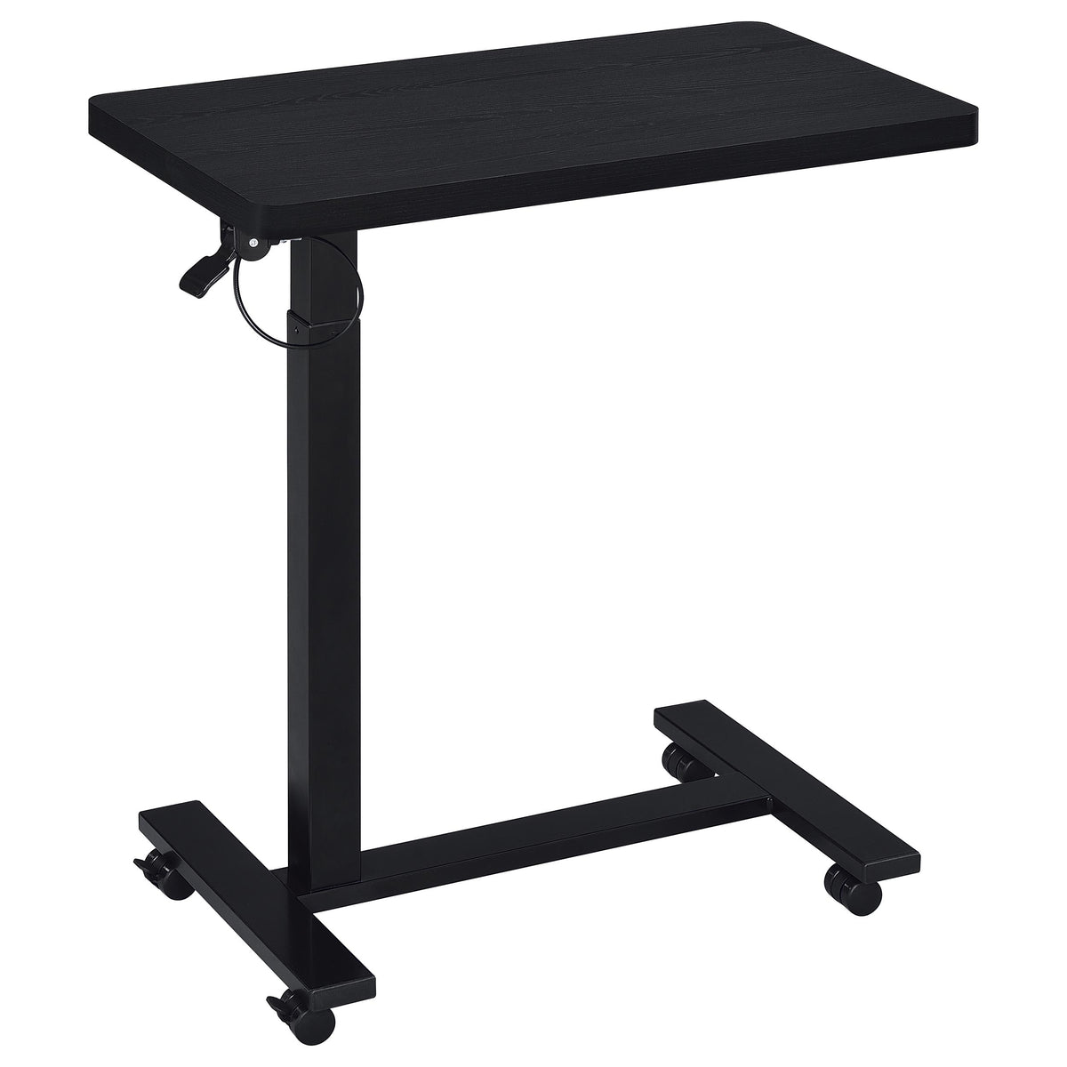Westpark Pneumatic Adjustable C-Shape Side Table with Casters - Black – view 3