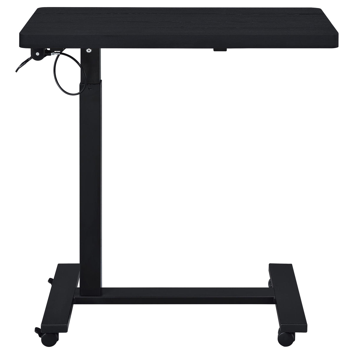 Westpark Pneumatic Adjustable C-Shape Side Table with Casters - Black – view 6