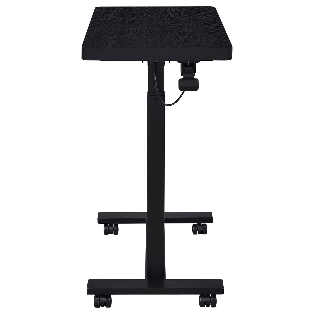 Westpark Pneumatic Adjustable C-Shape Side Table with Casters - Black – view 8