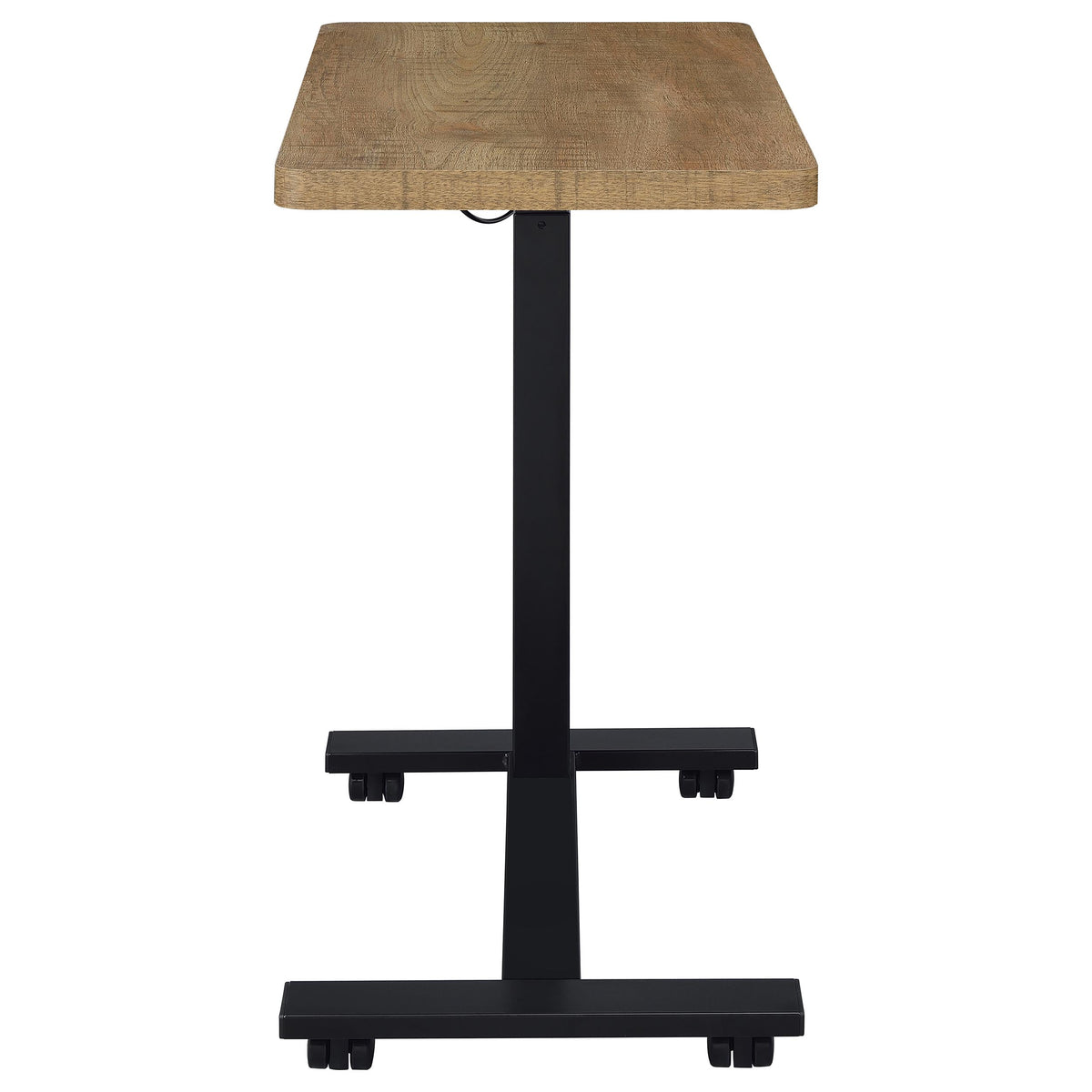 Westpark Pneumatic Adjustable C-Shape Side Table - Rolling Casters in Mango & Matte Black – view 11