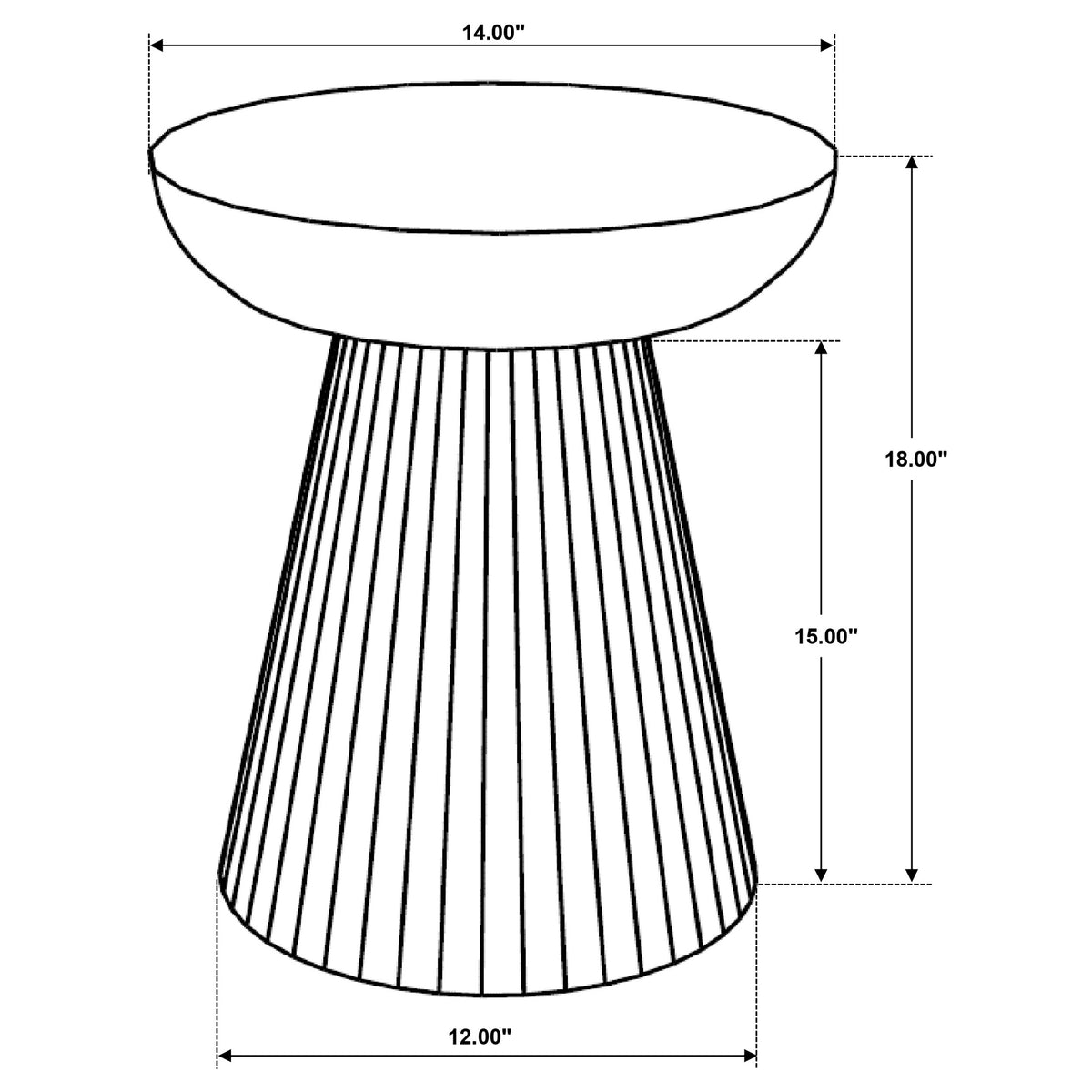 Aureo Round Mango Wood Side Table - Bowl-Shaped Top & Scalloped Pedestal in Wild Honey – view 5