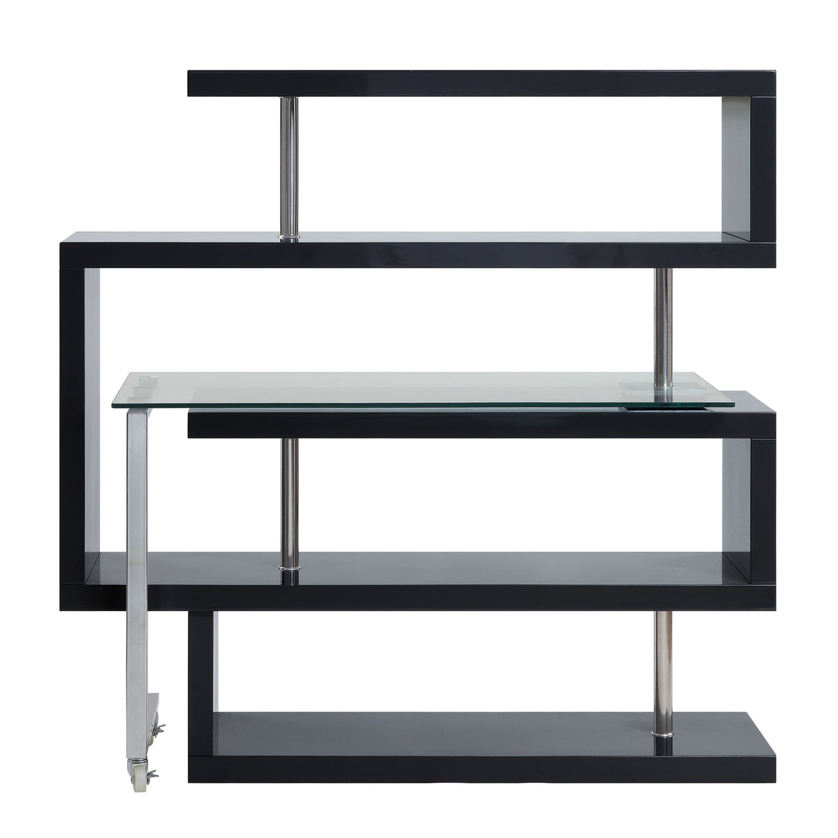 Buck II Swivel Writing Desk with Bookshelf