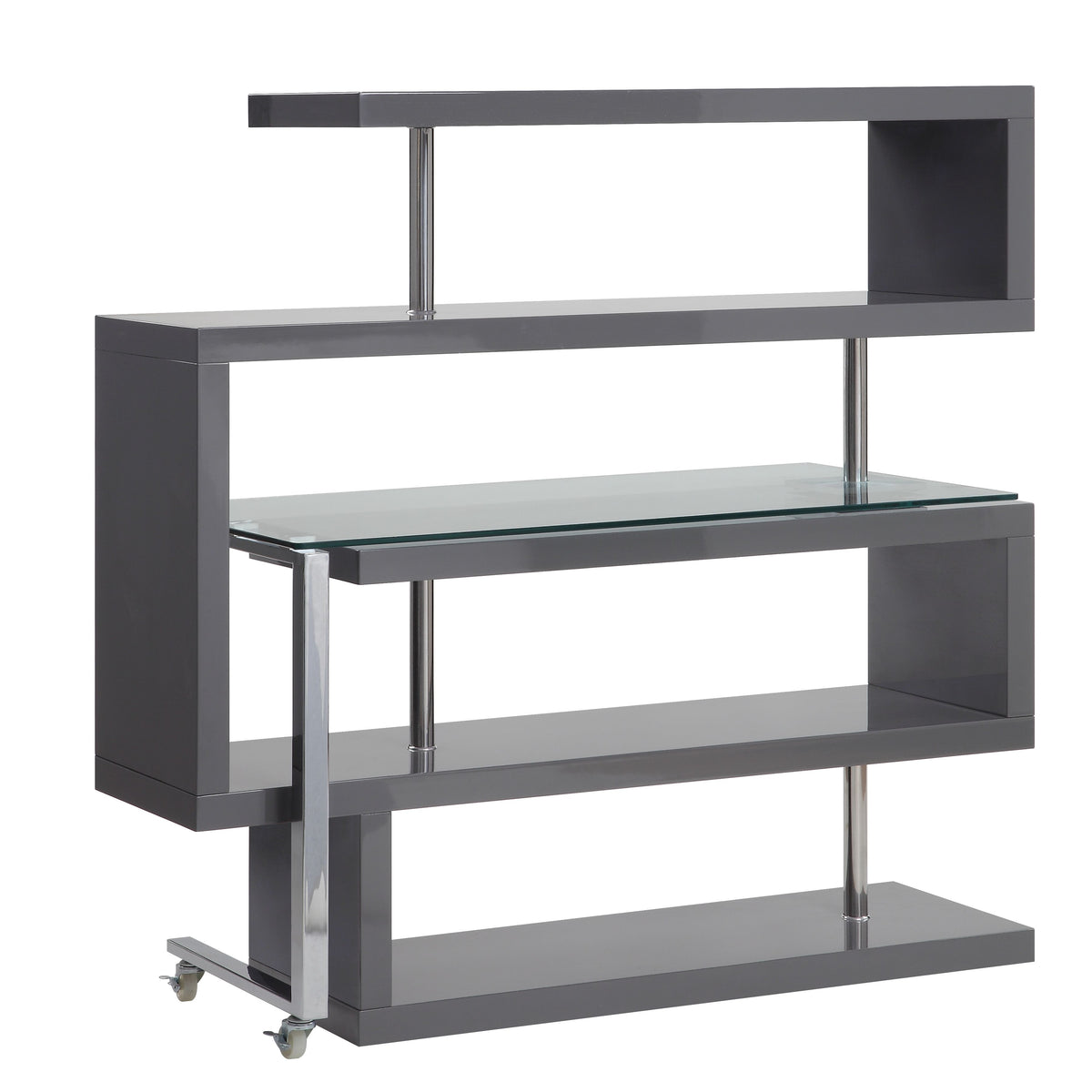 Buck II Swivel Writing Desk with Bookshelf