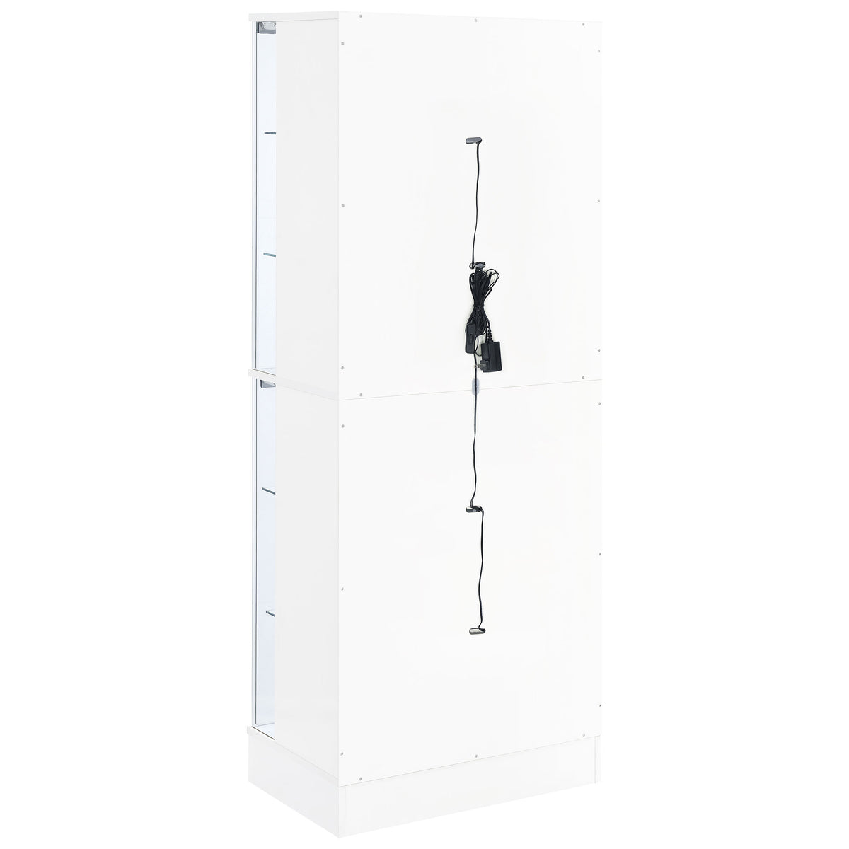 Cabra 4-Door LED Curio Display Cabinet - Tempered Glass with 6 Tiers in White High Gloss – view 9