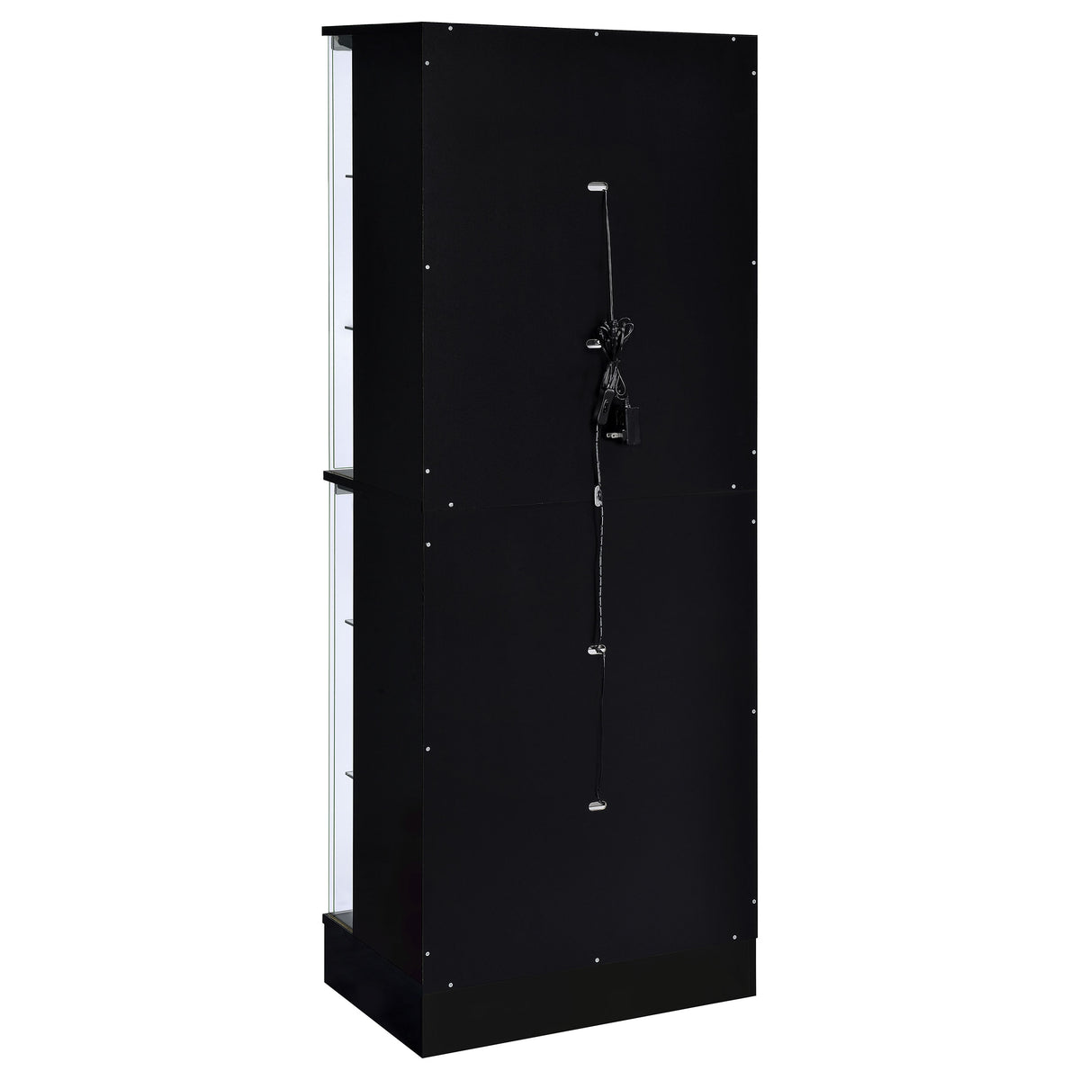 Cabra LED Curio Cabinet - 4-Door Glass Display with 6 Tiers in Black High Gloss – view 9