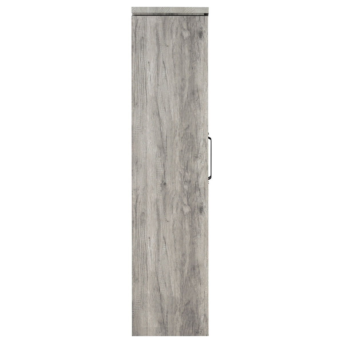 Alejo Tall Curio Display Cabinet with 2 Glass Doors - Coastal Grey Driftwood with Black Hardware – view 8