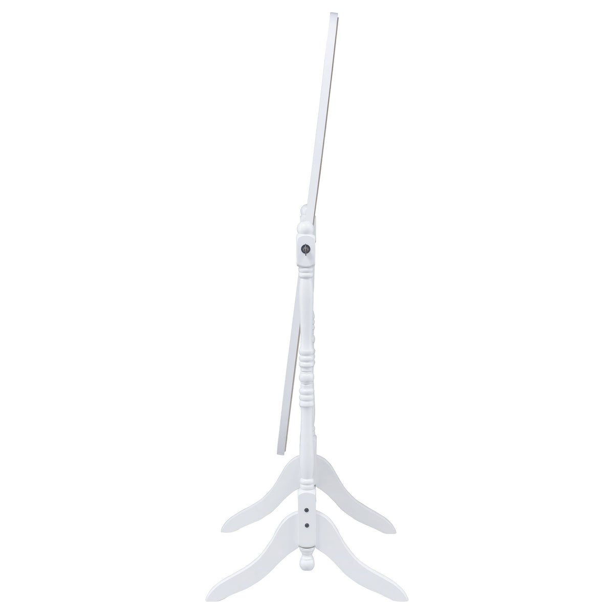 Foyet Full-Length Cheval Mirror - Adjustable Oval Floor Mirror in White Wood – view 4