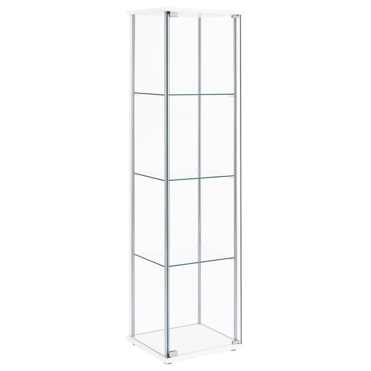 Bellatrix 3-Shelf Glass Curio Cabinet