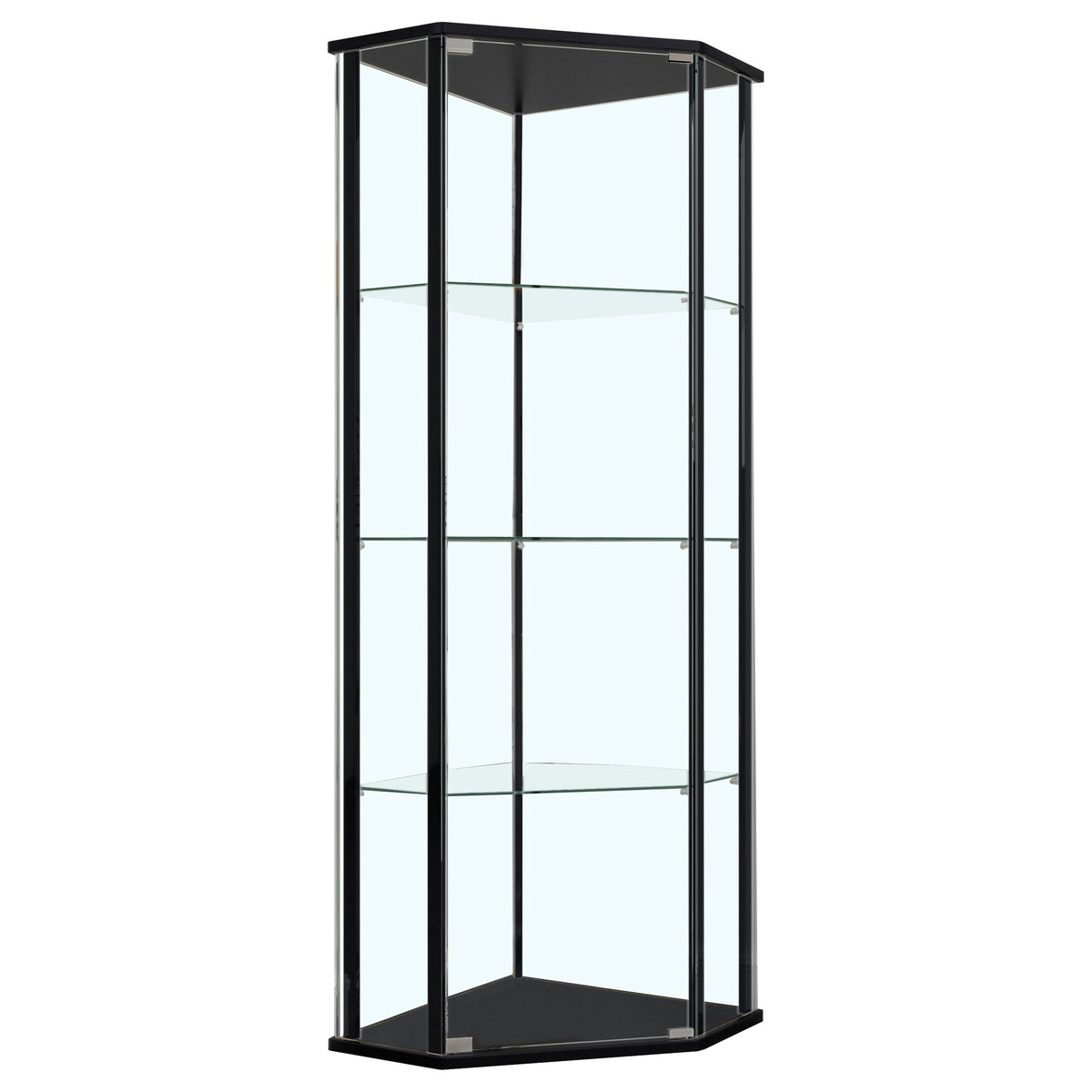 Zenobia 4-Shelf Corner Curio Cabinet -