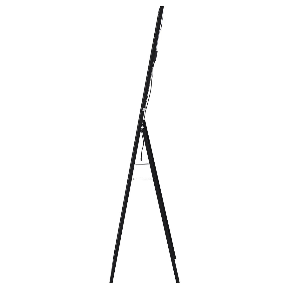 Windrose LED Standing Floor Mirror - 28 x 67" Full-Length with Silver Trim in Black – view 14