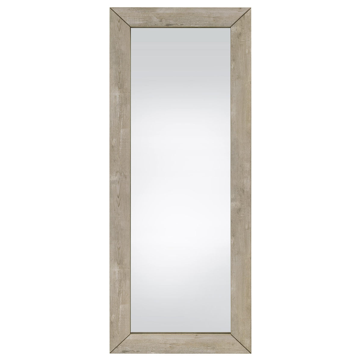 Cadence Full Length Standing Floor Mirror - Shatterproof Tempered Glass in Grey Washed Oak – view 3