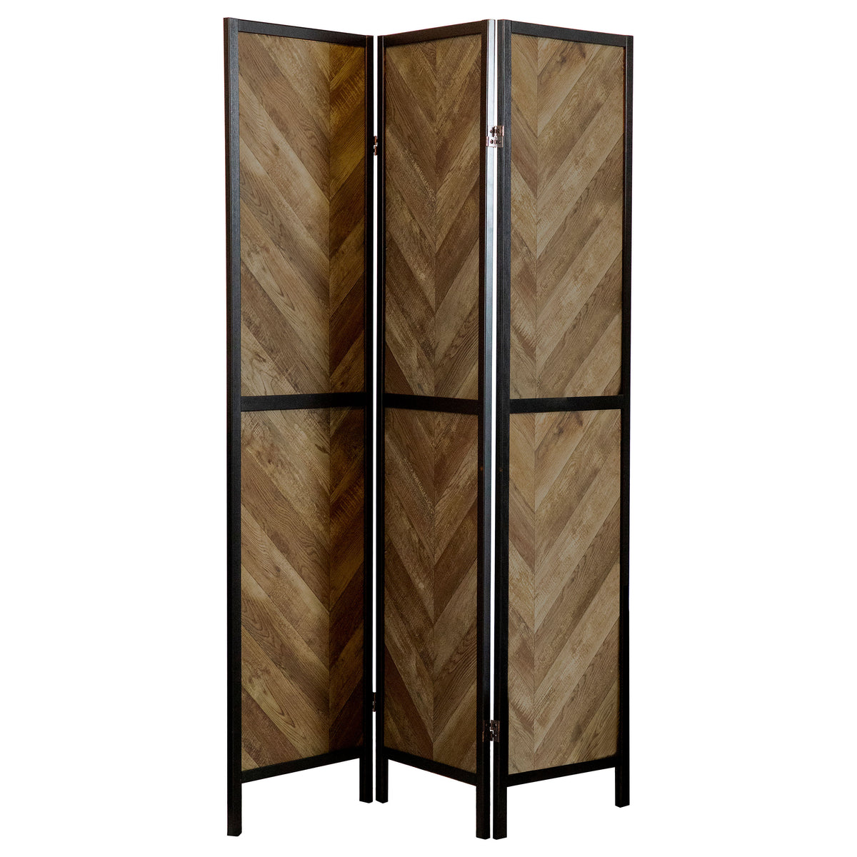 Marlene 3-Panel Room Divider - Rustic Tobacco