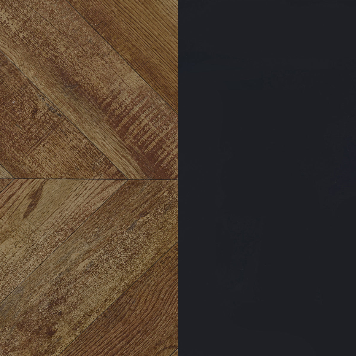 Marlene 3-Panel Room Divider - Herringbone Folding Screen in Rustic Tobacco & Black – view 5