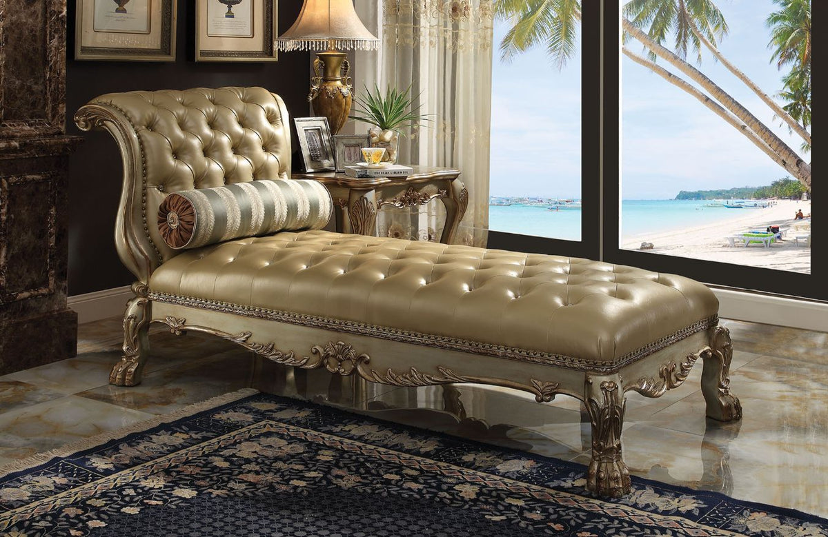 Dresden Button-Tufted Chaise Lounge & Bench