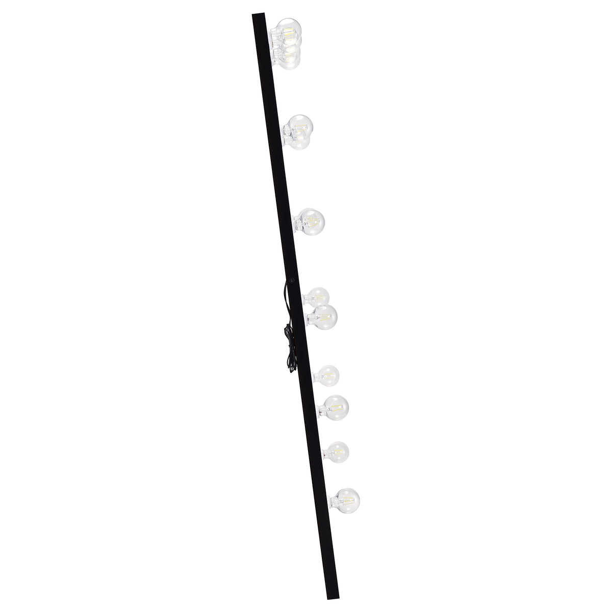 Zayan LED Full-Length Floor Mirror - 32 x 71 Inch Hollywood Glam in Black High Gloss β view 10