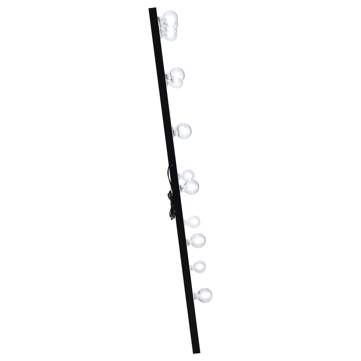 Zayan LED Full-Length Floor Mirror - 32 x 71 Inch Hollywood Glam in Black High Gloss β view 11