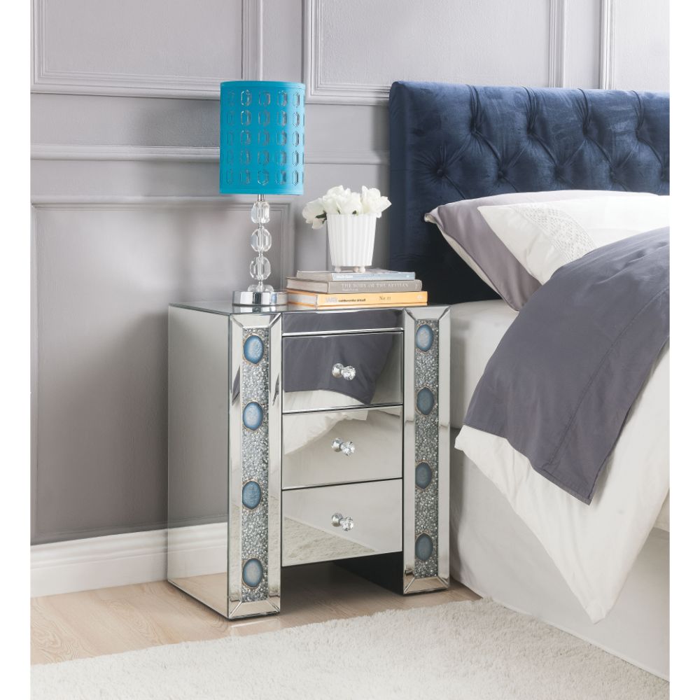 Sonia Mirrored Console Cabinet & Accent Table