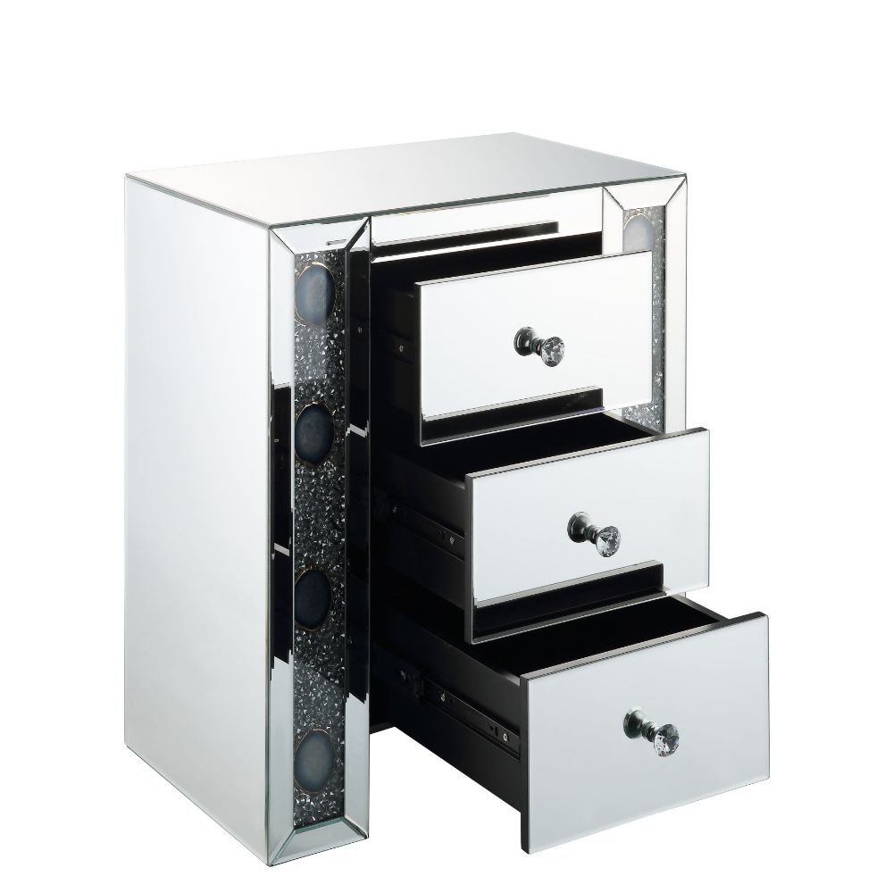 Sonia Mirrored Console Cabinet & Accent Table