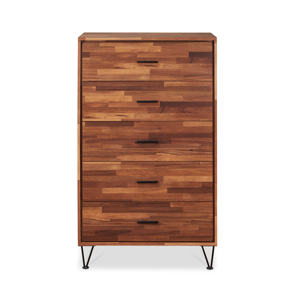 Deoss 2-Drawer Night Table & 5-Drawer Chest