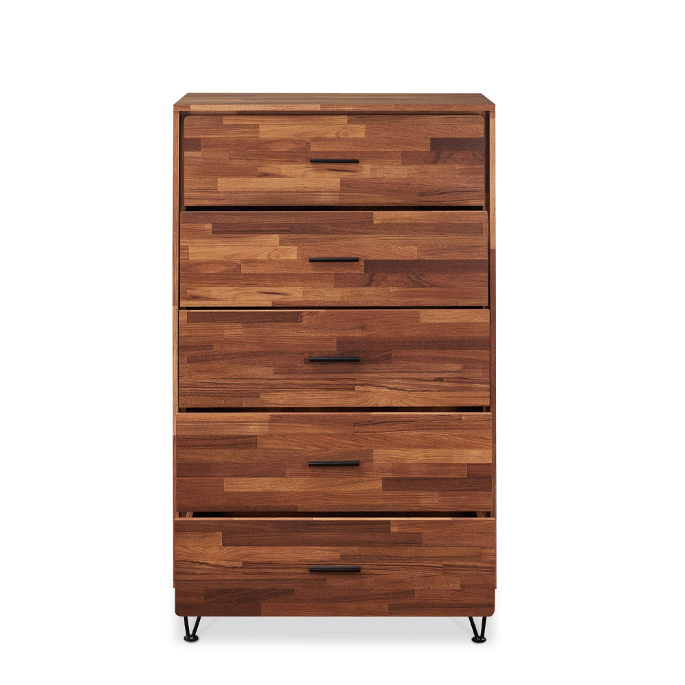 Deoss 2-Drawer Night Table & 5-Drawer Chest
