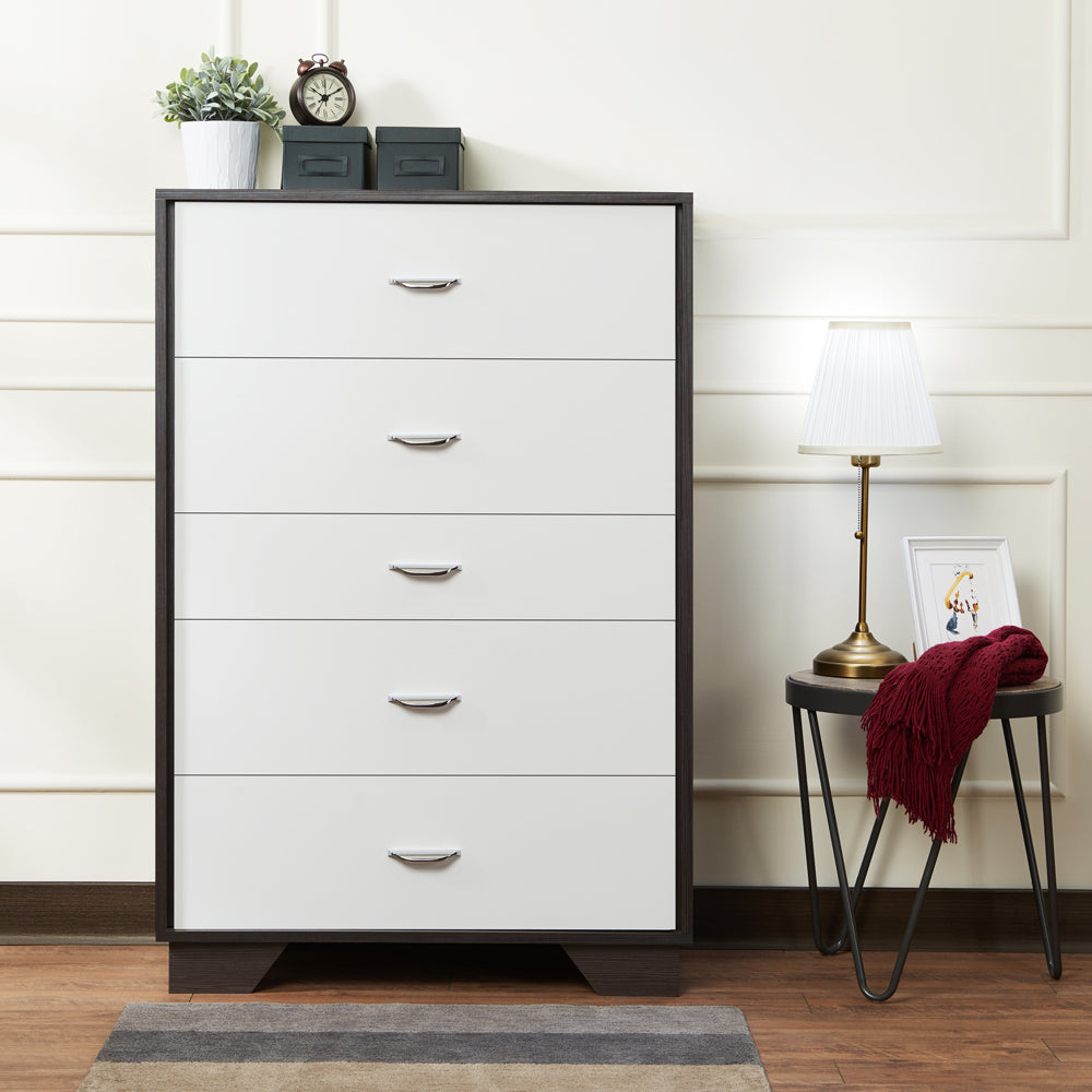 Eloy Modern Accent Table & 5-Drawer Chest