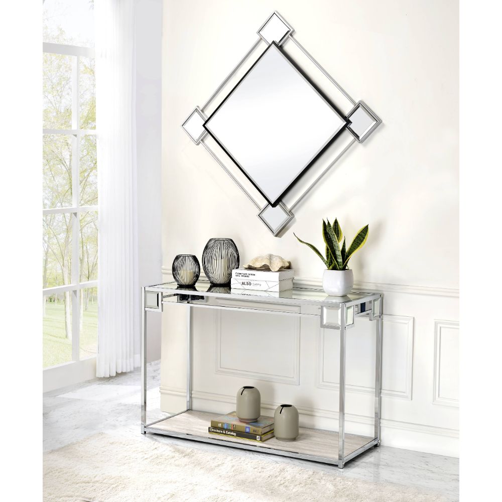 Asbury Mirrored Console Table & Accent Mirror