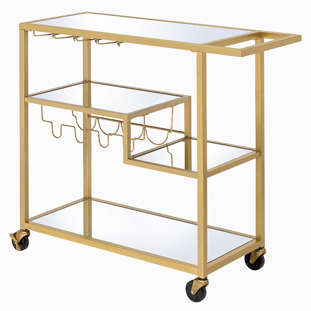 Adamsen Mirrored Serving Cart