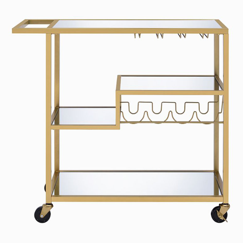 Adamsen Mirrored Serving Cart