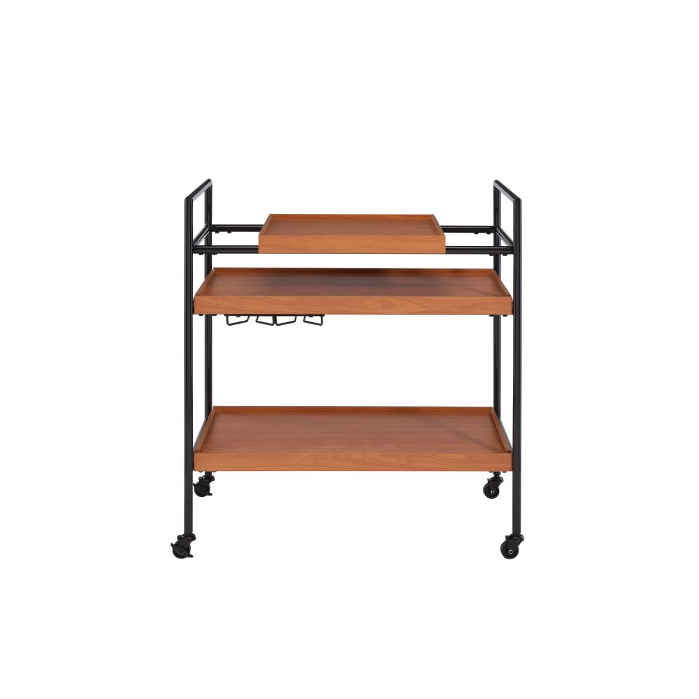 Oaken Industrial Coffee Table & Serving Cart