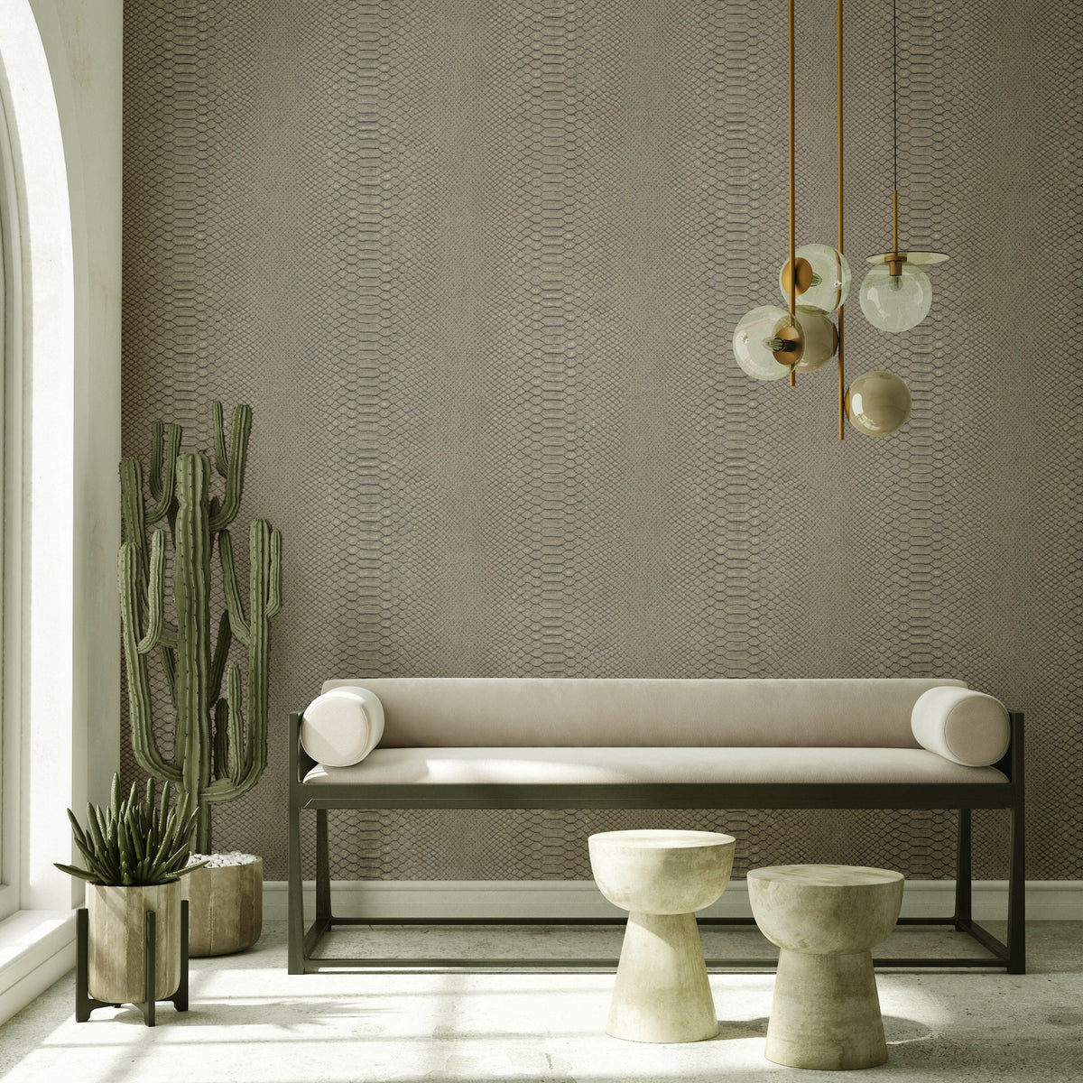 Galerie Earth Snake Skin Wallpaper