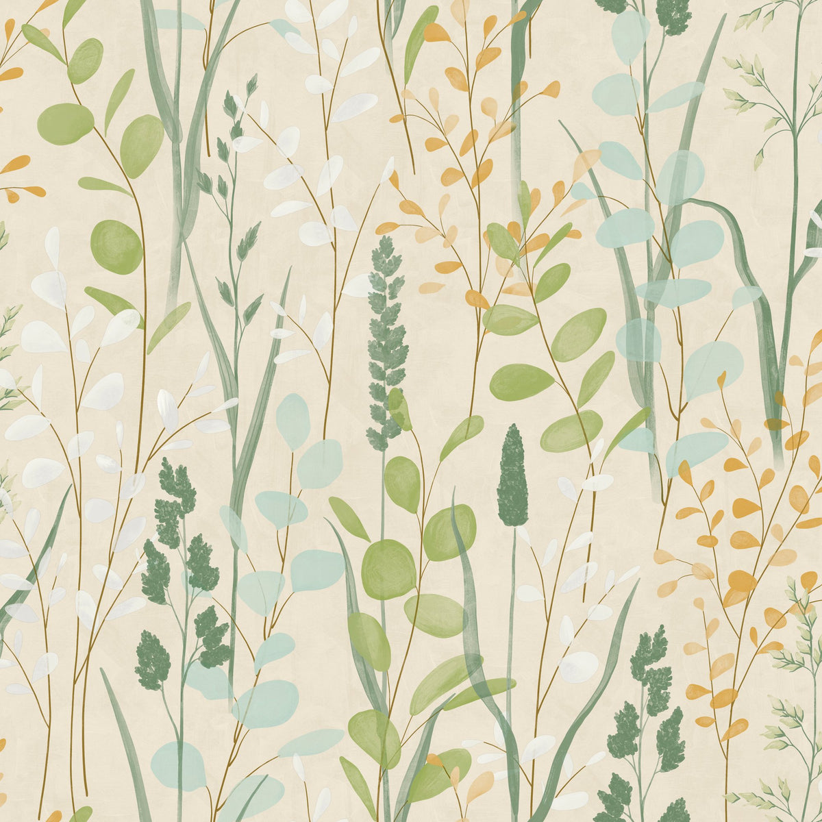 Galerie Karuna Branched Leaves All-over Wallpaper