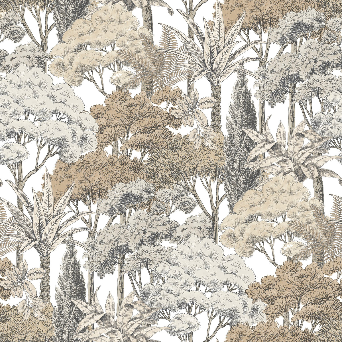 Galerie Karuna Branched Leaves All-over Wallpaper