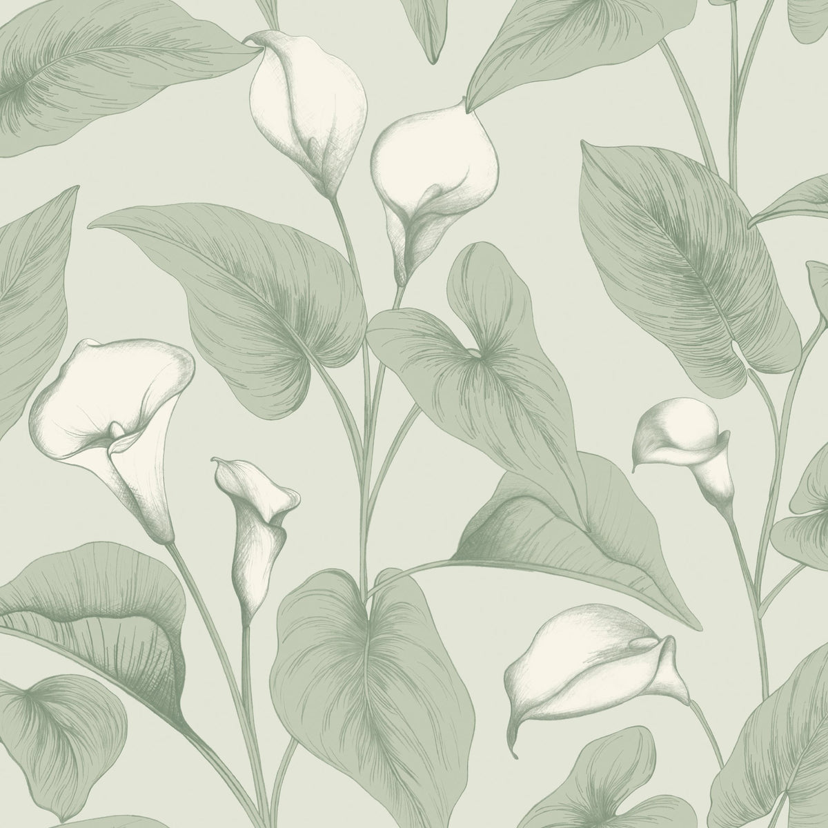 Galerie Inia Branched Leaves All-over Wallpaper