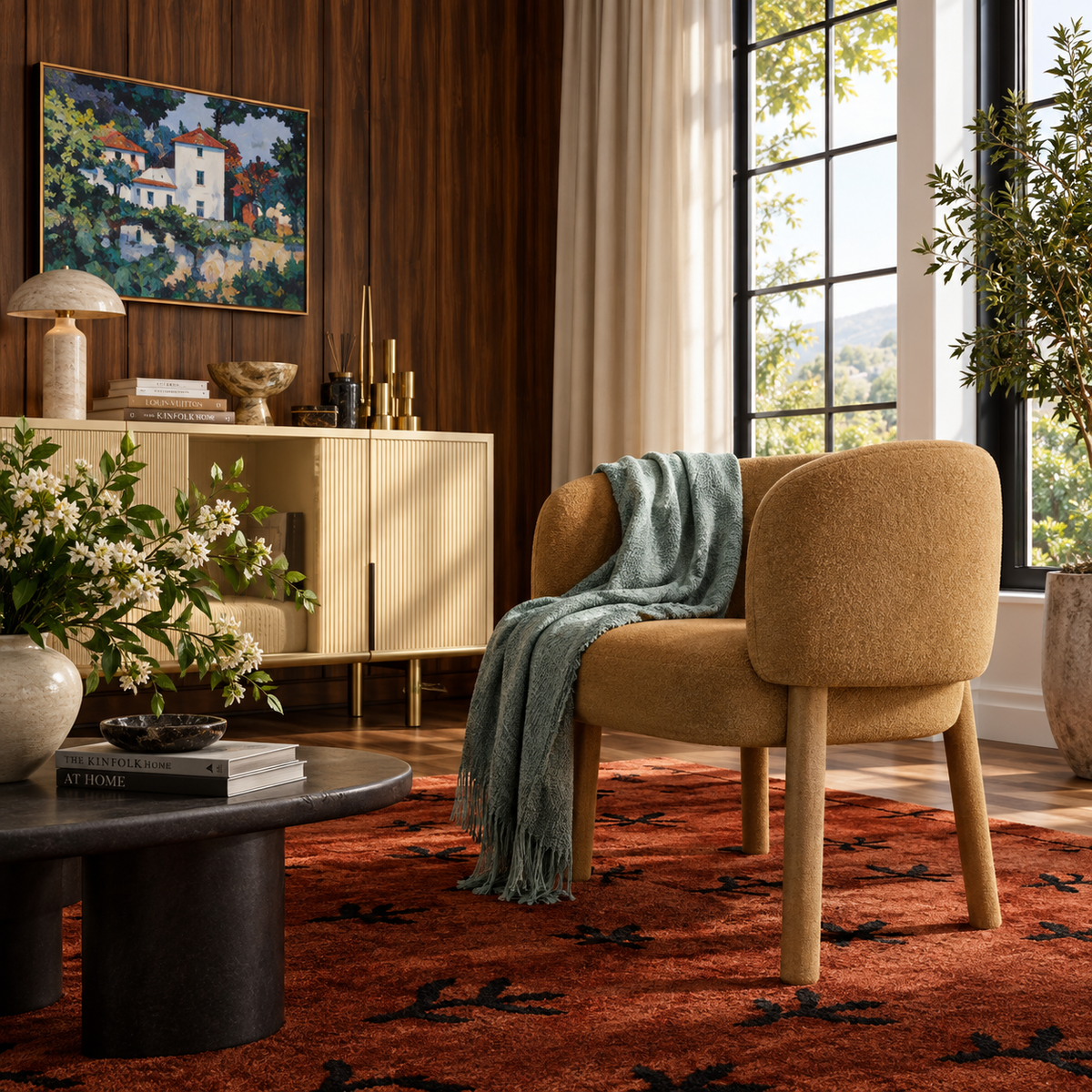 Foxy Performance Fabric Accent Chair