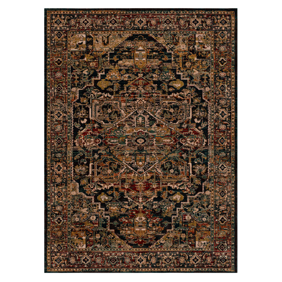 Karastan Spice Market Alcantara Sapphire Traditional Area Rug - Machine Woven Polyester, Made in Turkey