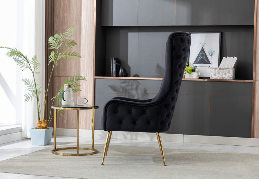 Detail of the chair's silhouette from a rear perspective.