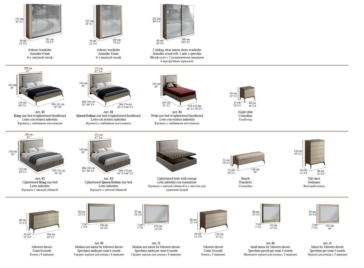 Linea Modern Italian Bedroom by Arredoclassic