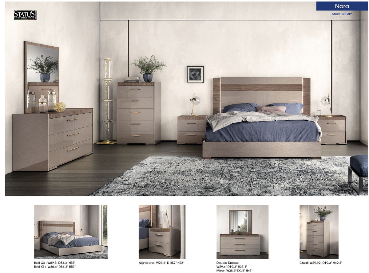 Nora Italian Bedroom Collection by Status