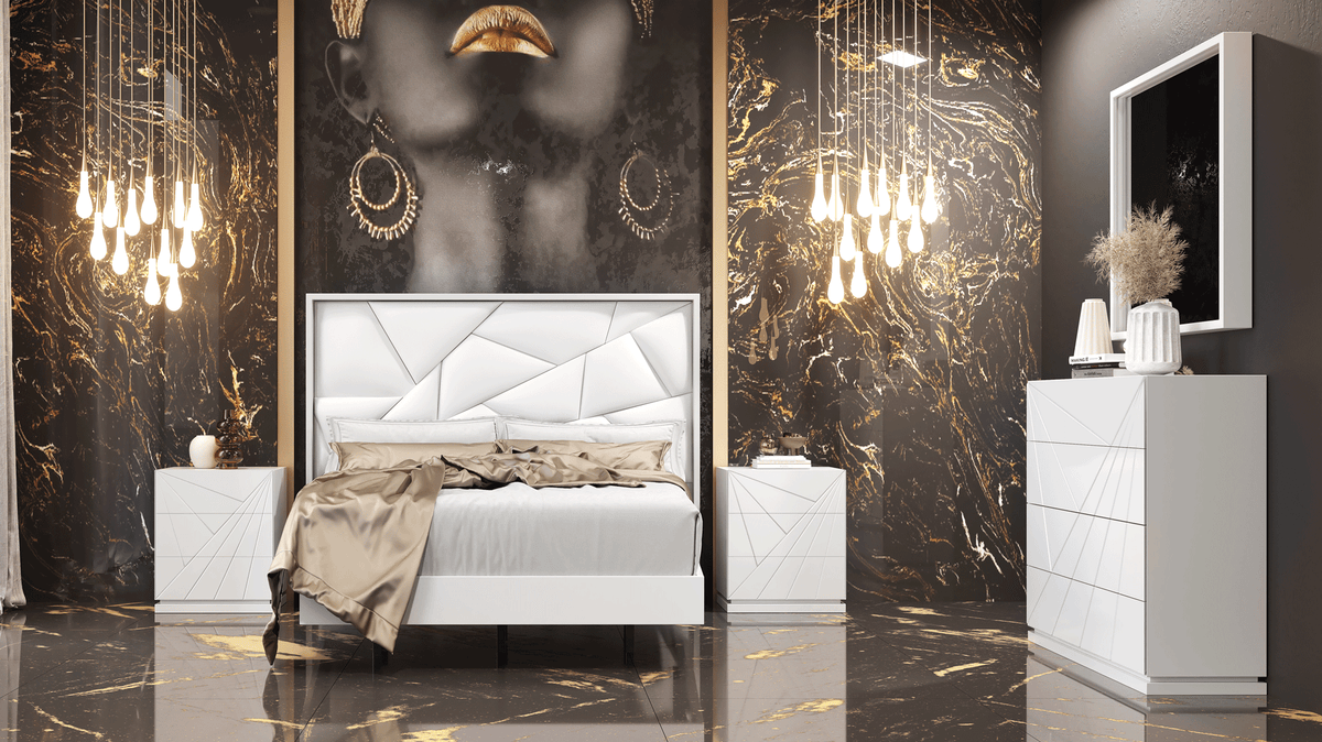 Avanty Modern White Bedroom Collection by Franco