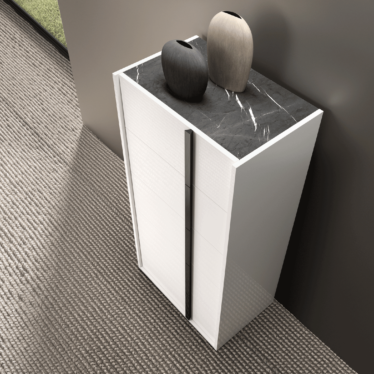 Bianca Marble Modern Bedroom Collection by Status