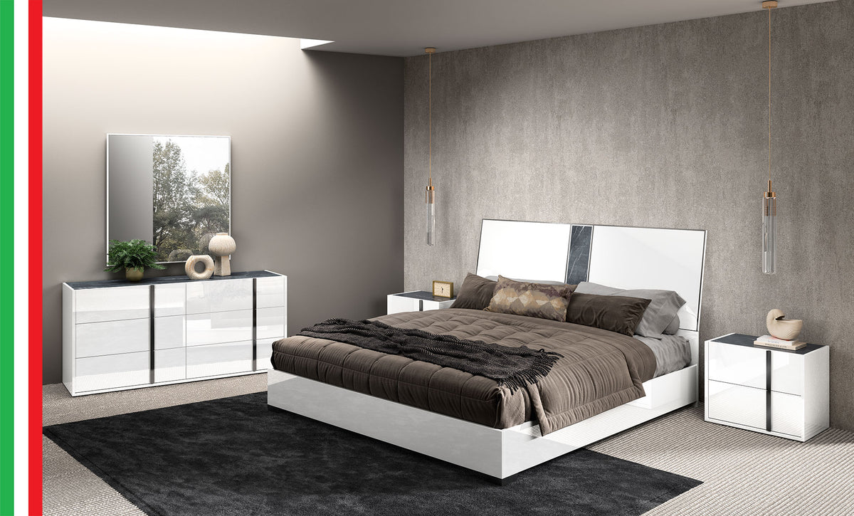Bianca Marble Modern Bedroom Collection by Status