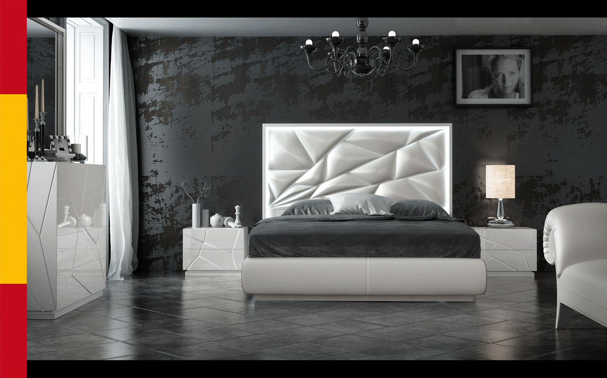 Kiu Modern White Bedroom Collection by Franco