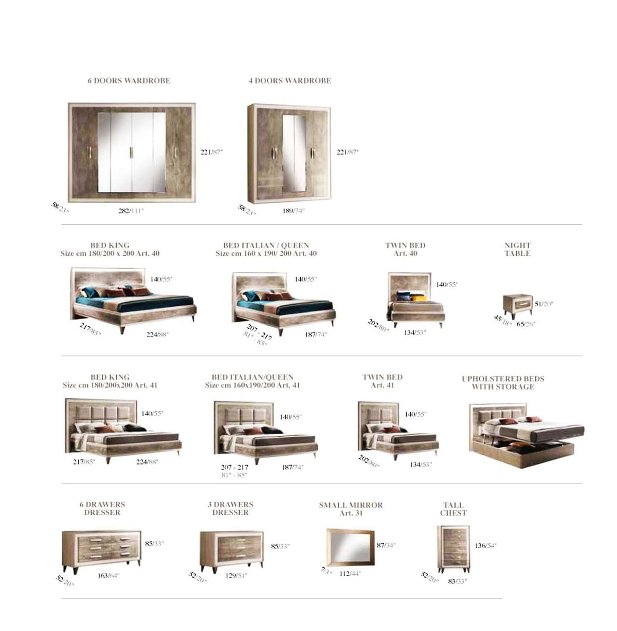 ArredoAmbra Italian Bedroom Collection by Arredoclassic