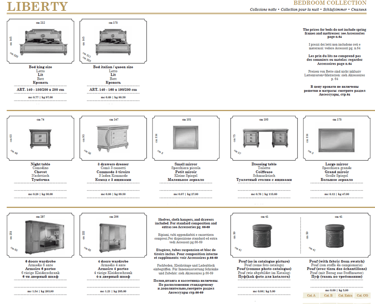 Liberty Night Classic Italian Bedroom by Arredoclassic