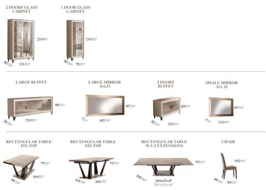 ArredoAmbra Italian Dining Collection by Arredoclassic