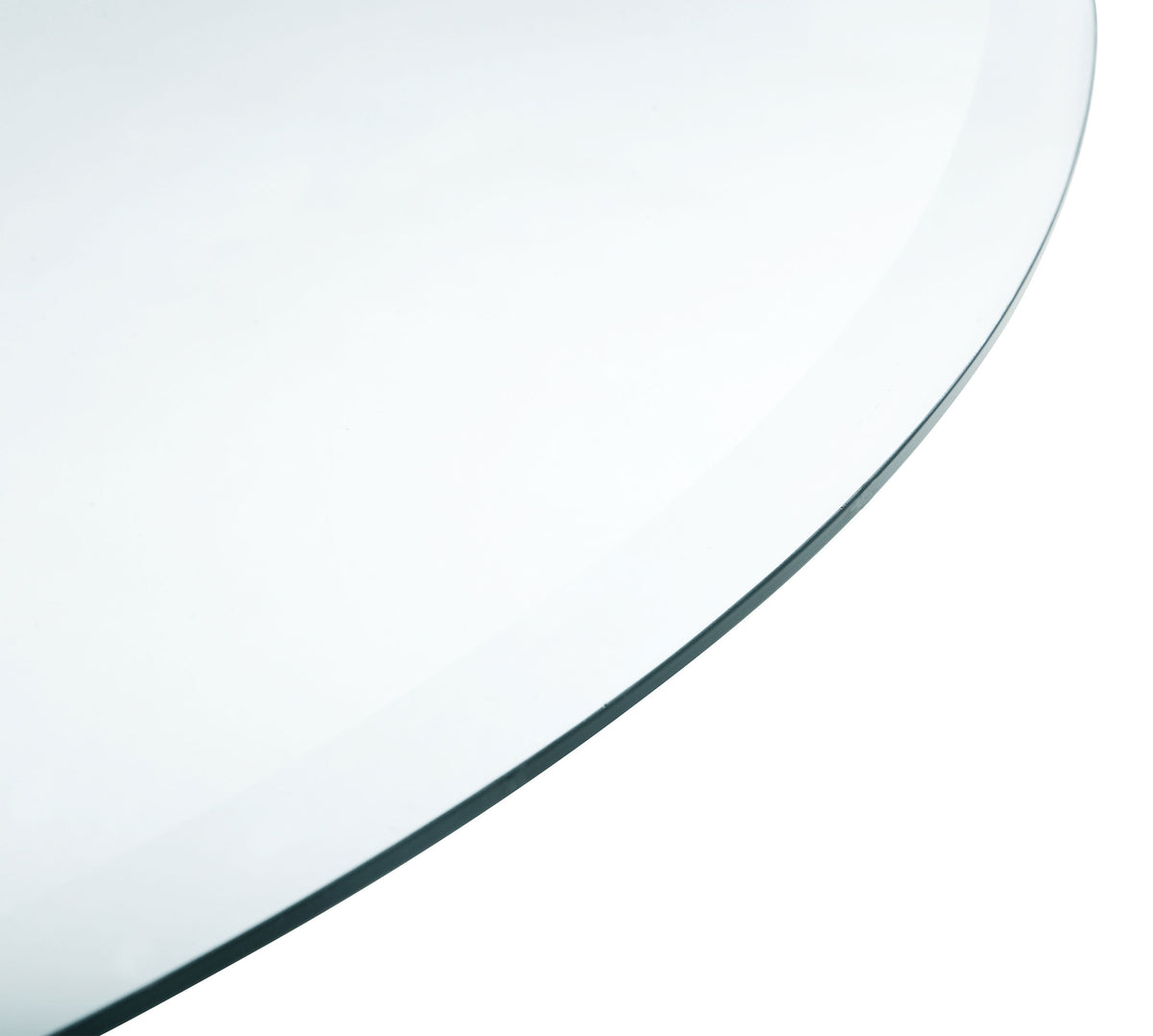 48" Round Clear Tempered Glass Table Top - 6mm with 1" Beveled Edge – view 3